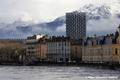 Crue de l'Isre  Grenoble le 13 dcembre 2023 - inondation des voies sur berges