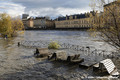 Crue de l'Isre du 13 dcembre 2023 - inondation de la piste cyclable quai Perrire