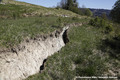 Glissement de terrain de Reyvroz - terrains fissurés