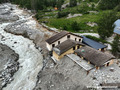 Crue du torrent des �tan�ons � la B�rarde - restaurant le Fourney affouill� et engrav�