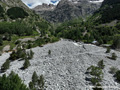 Crue du torrent des �tan�ons � la B�rarde - engravements importants dans la partie haute du c�ne