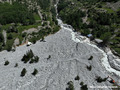 Crue du torrent des �tan�ons � la B�rarde - engravements importants dans la partie haute du c�ne