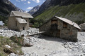 Crue du torrent des �tan�ons � la B�rarde - l'�glise vue de l'amont