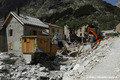 Crue du torrent des �tan�ons � la B�rarde - d�g�ts autour de l'�glise et du nouveau lit du torrent