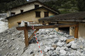 Crue du torrent des �tan�ons � la B�rarde - restaurant le Fourney engrav�