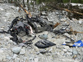 Crue du torrent des �tan�ons � la B�rarde - voiture emport�e par la crue