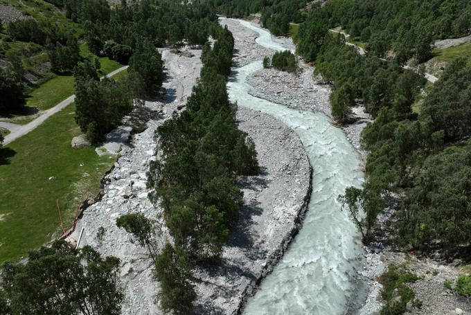 Inondation et engravement du camping municipal de la B�rarde suite � la crue du 21/06/2024