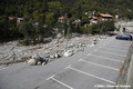 Parking du Vesúbia Mountain Park en partie emporté par la crue du 2 octobre 2020 - tempête Alex