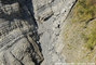 Torrent du Manival : vue aérienne des falaises du bassin de réception